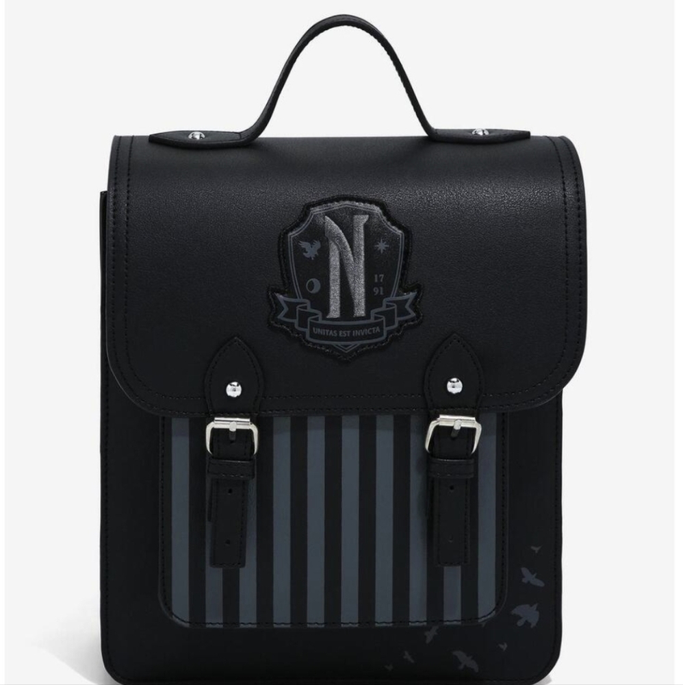 Wednesday Addams Nevermore Academy Mini Backpack The Addams Family Loungefly Bag